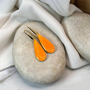 Κρεμαστό Σκουλαρίκι Glass Orange