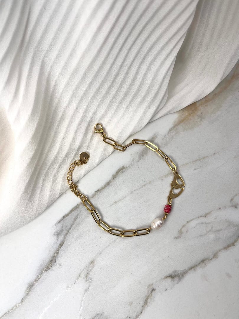 Ατσάλινο Βραχιόλι Coral Heart