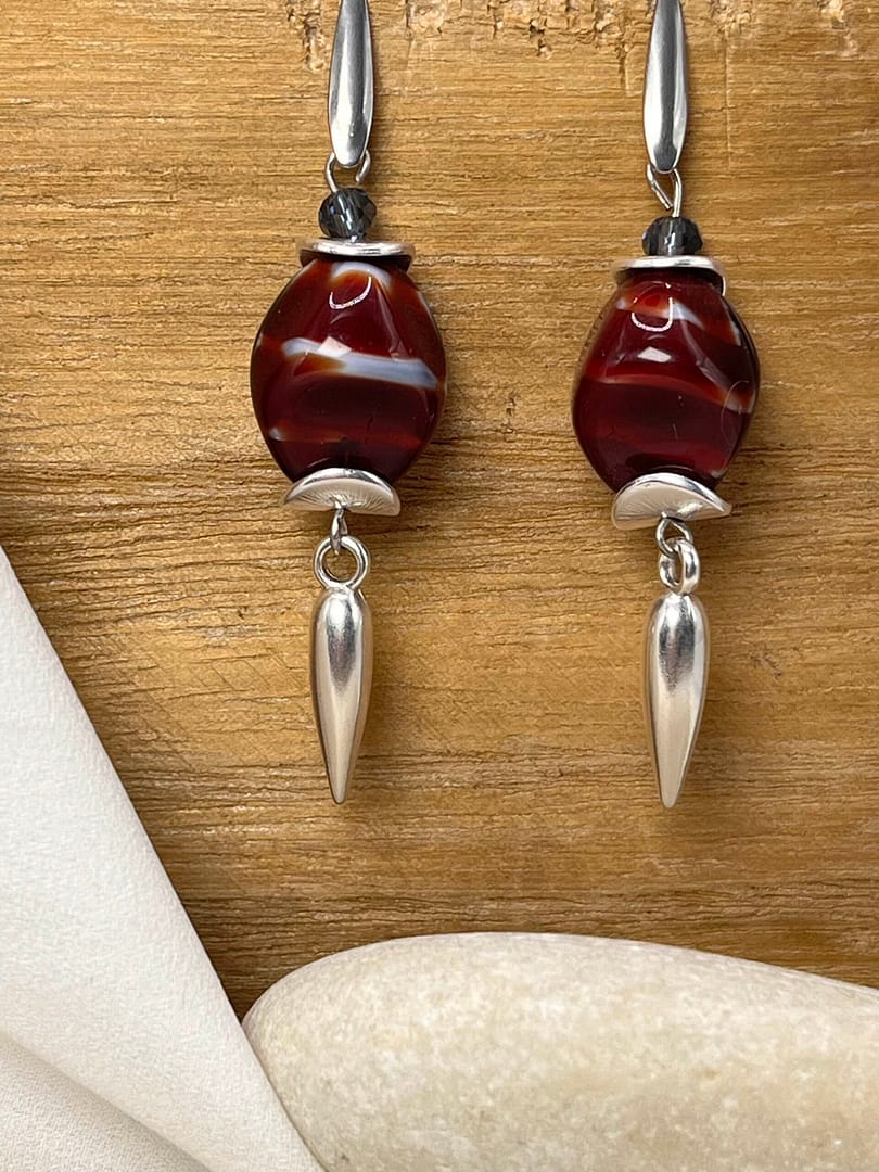 Κρεμαστό Σκουλαρίκι Nail Red
