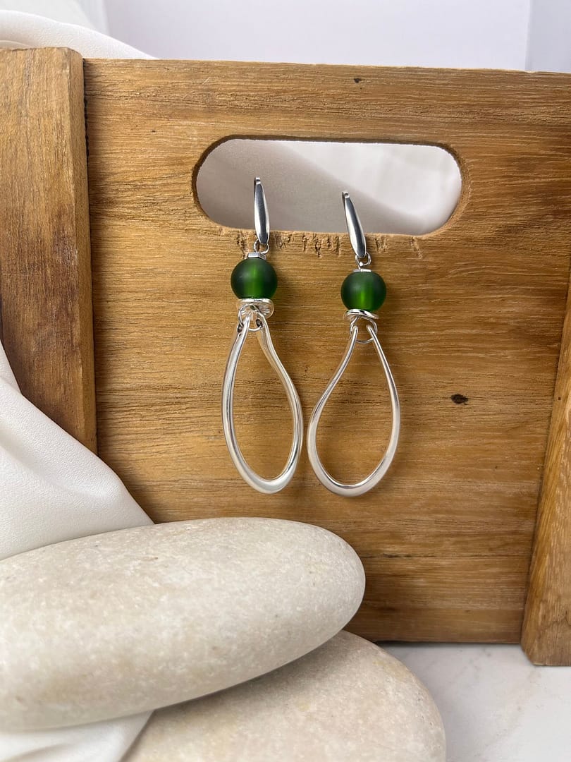 Κρεμαστό Σκουλαρίκι Hook Green