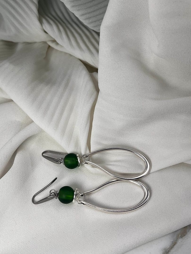 Κρεμαστό Σκουλαρίκι Hook Green