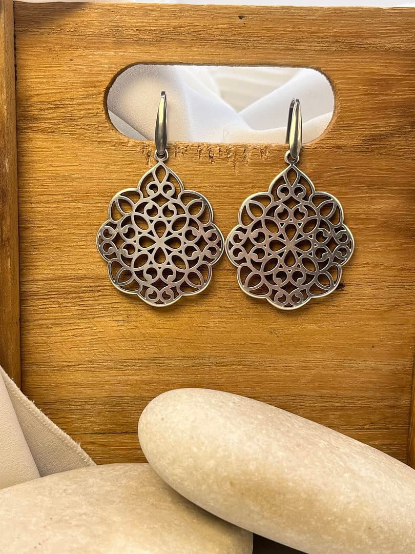 Κρεμαστό Σκουλαρίκι Filigree Silver