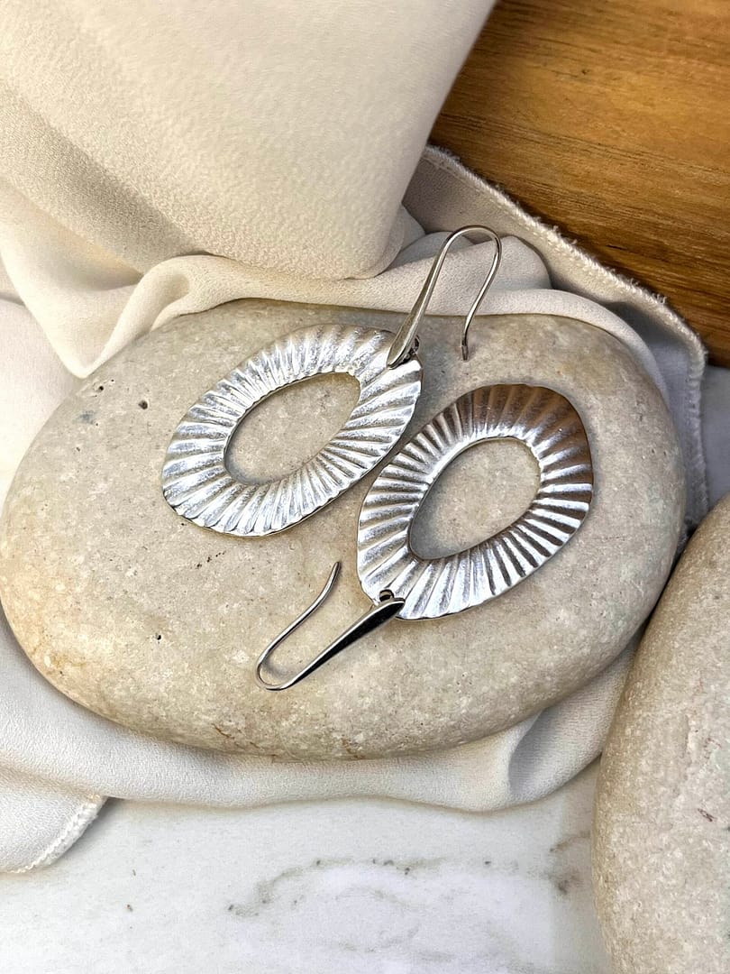 Κρεμαστό Σκουλαρίκι Shell Silver