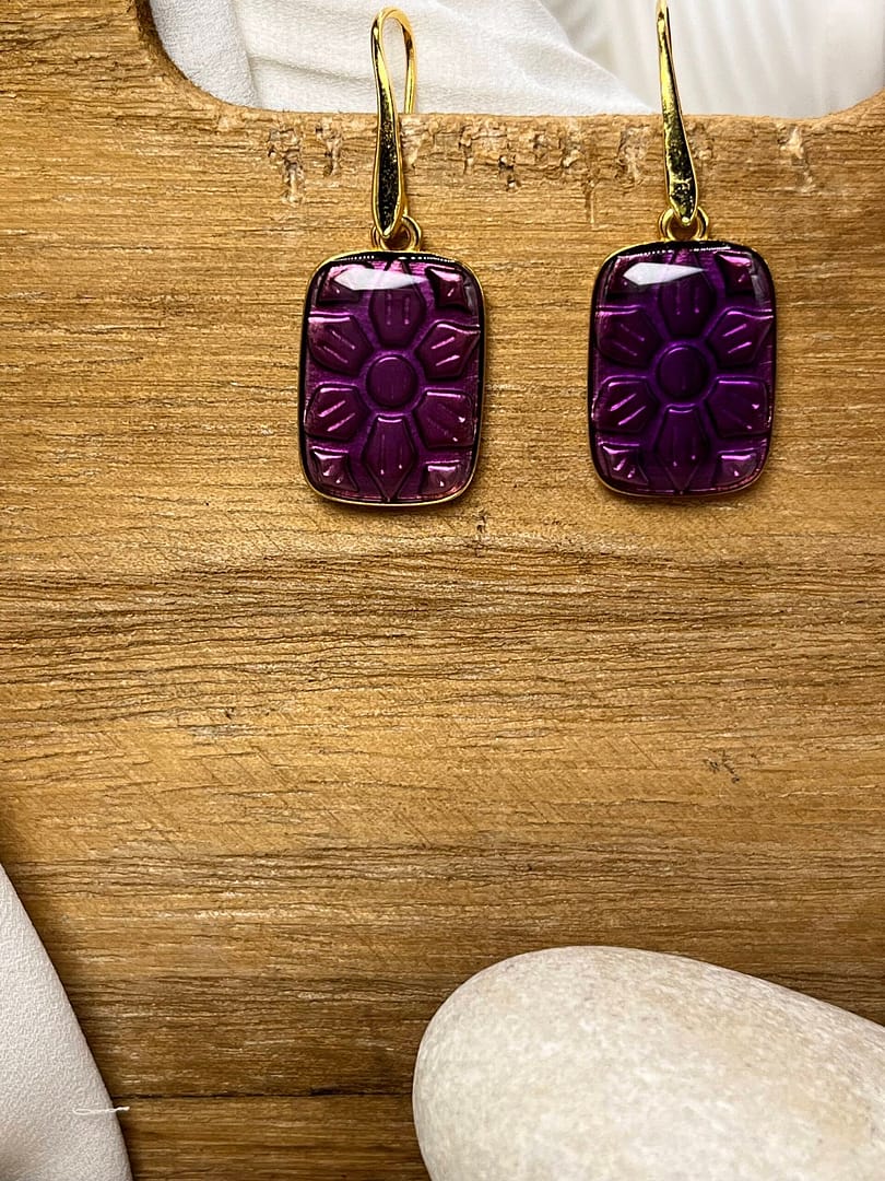 Κρεμαστό Σκουλαρίκι Glass Purple