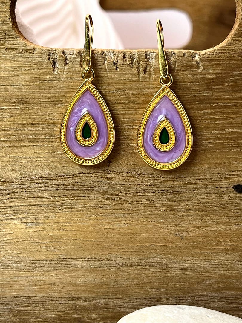 Κρεμαστό Σκουλαρίκι Droplet Lilac