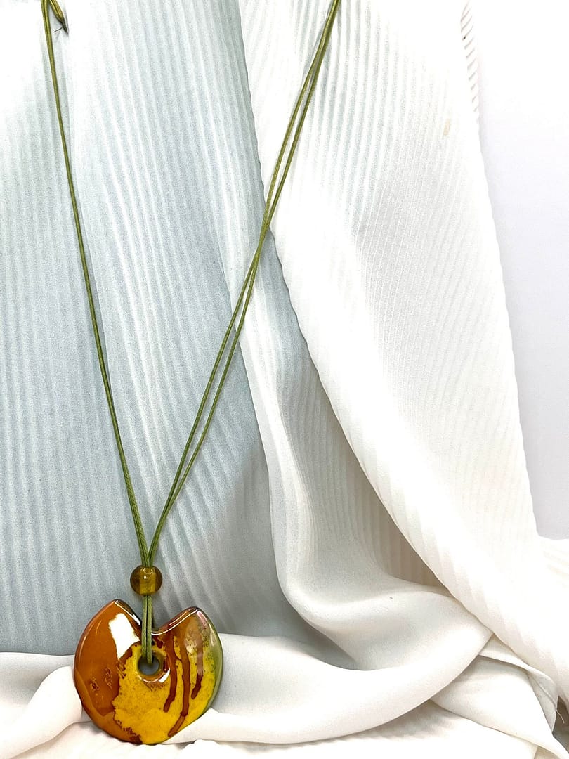 Κολιέ Αυξομείωσης Pebble Orange