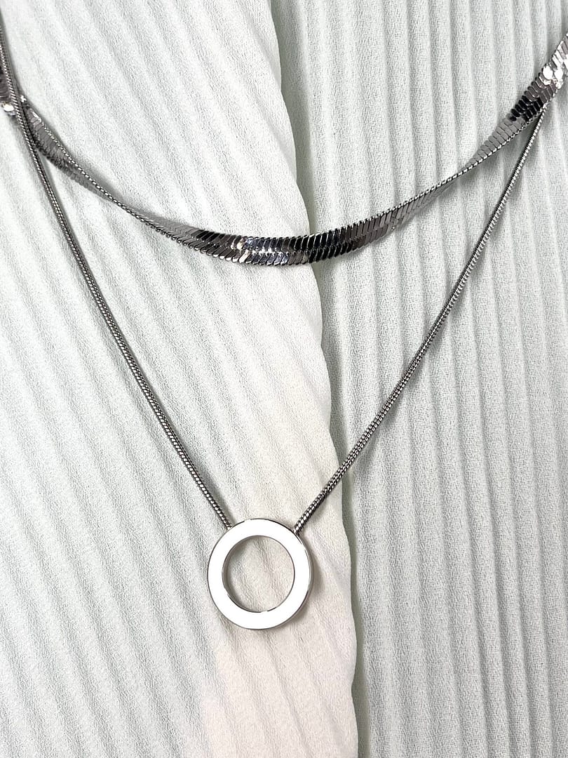 Διπλό κολιέ Round Snake