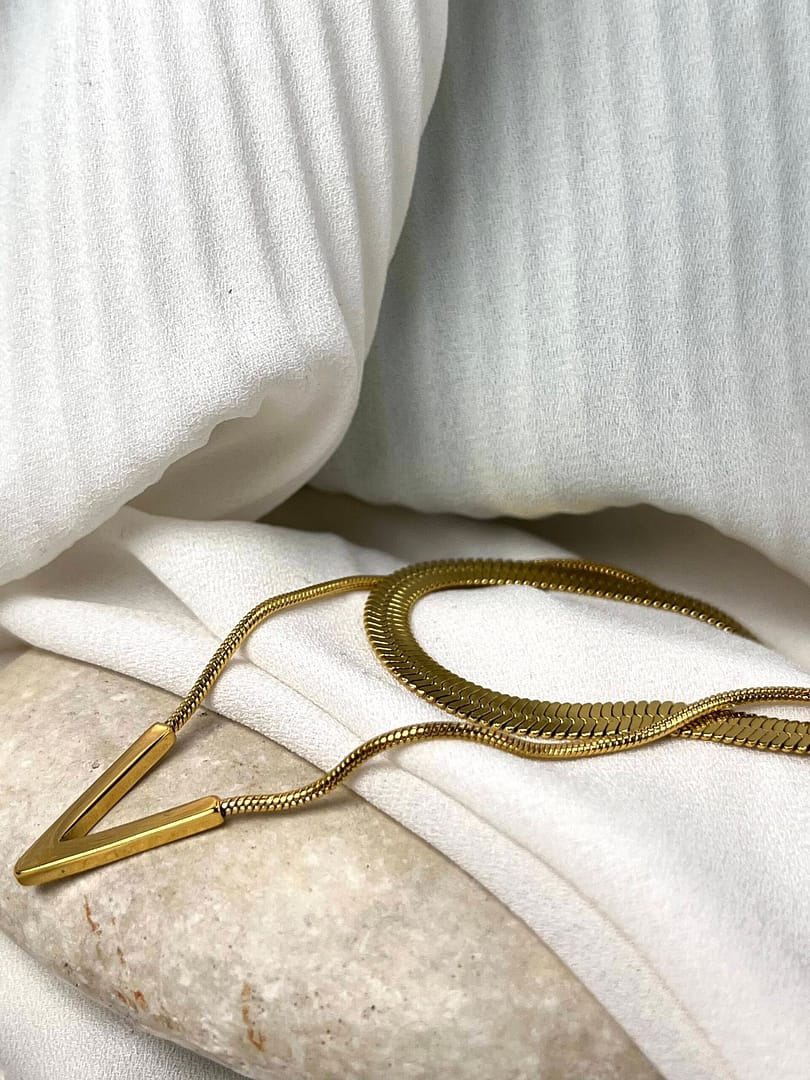 Διπλό κολιέ V-Snake
