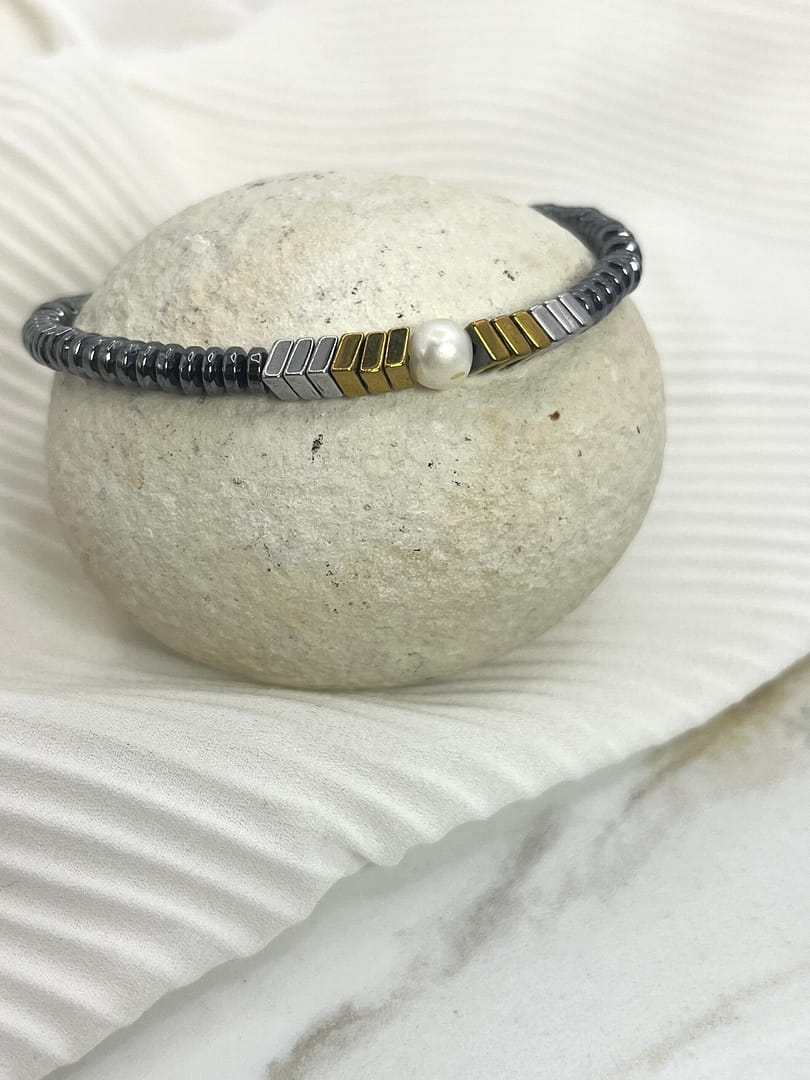 Βραχιόλι Rock Double Pearl
