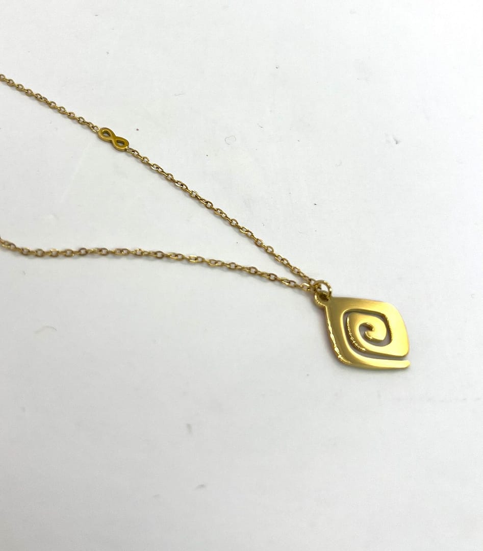 Violet Floral Speira Necklace Gold